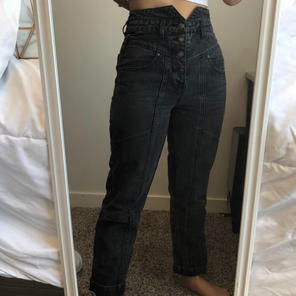 Forever 21 High-waisted gray jeans